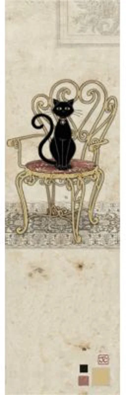 Semn de carte Chat Noir Sur Chaise, Kiub