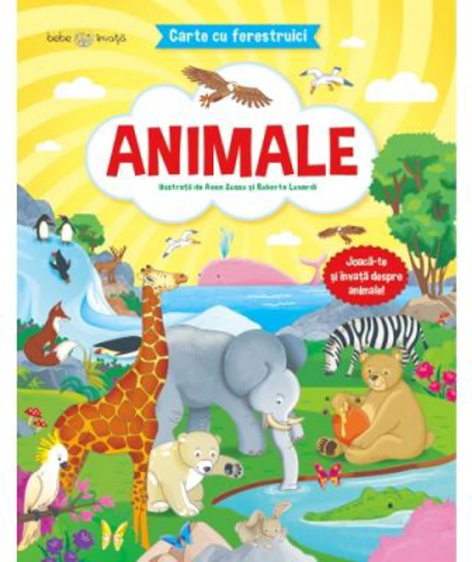 Carte cu ferestruici. Animale. Bebe invata