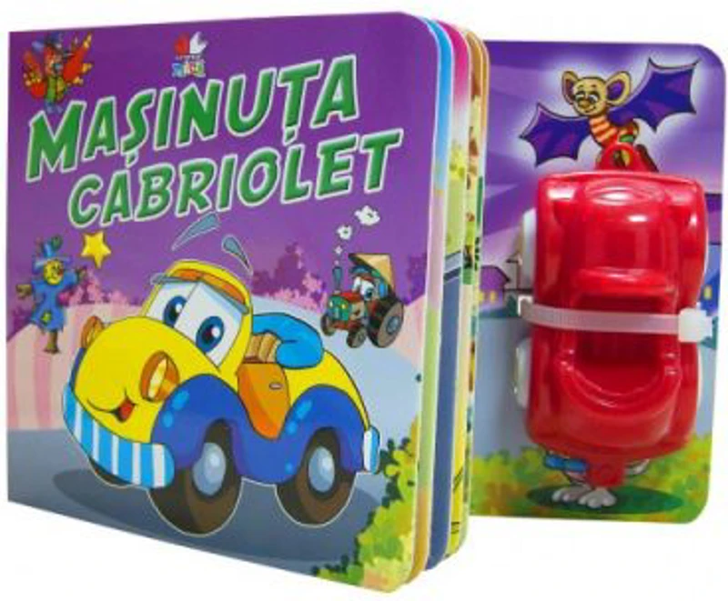 Masinuta cabriolet. Carte cu jucarie