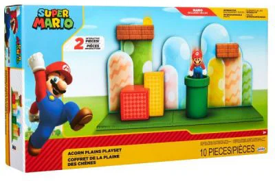 Set diorama Campie de Ghinde cu figurina 6 cm, Nintendo Mario