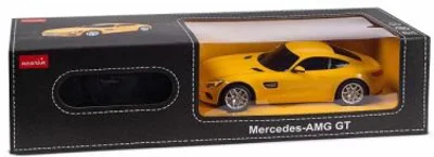 Masina cu telecomanda Mercedes AMG GT galben, scara 1: 24, Rastar