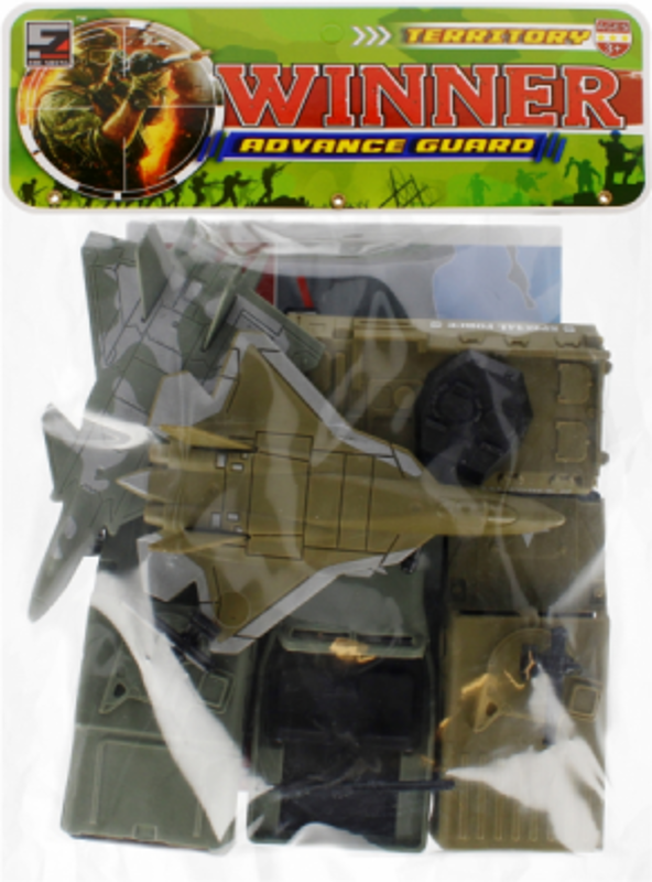 Jucarie set armata (3 masini, 2 avioane, 1 tanc) MegaCreative, PVC (J1612)