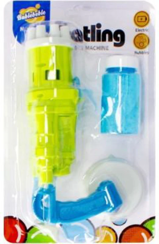 Jucarie pistol cu baloane din sapun + solutie My Bubble Gatling, PVC, 50 ml (J1670)