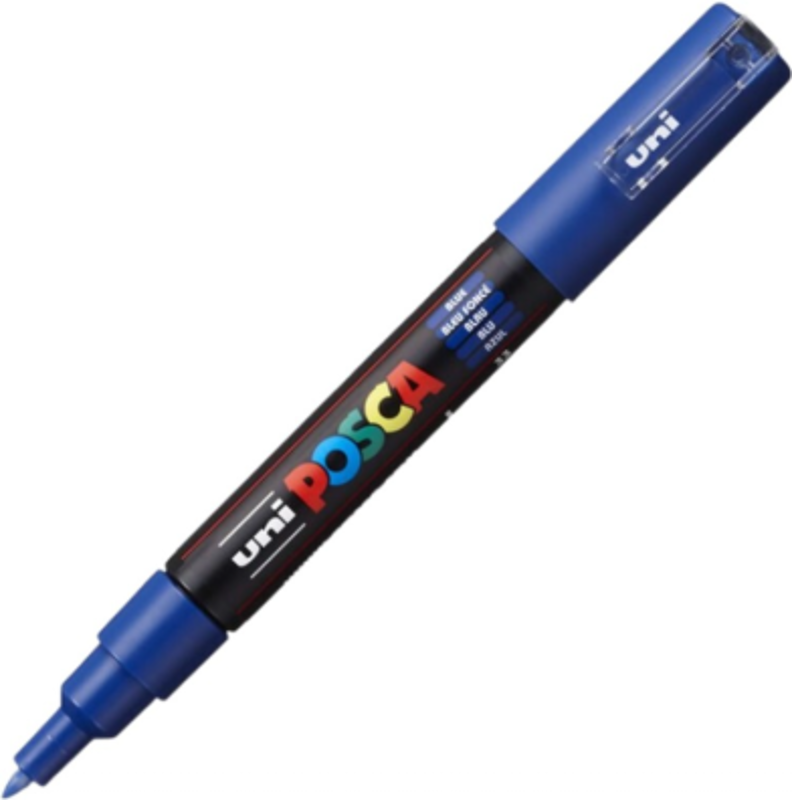 Marker UNI PC-1M 0. 7 mm, albastru, Posca