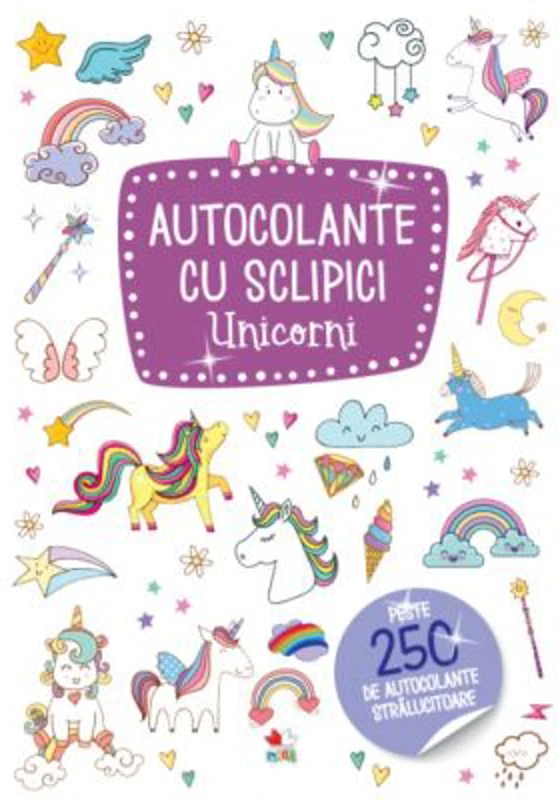 Autocolante cu sclipici. Unicorni