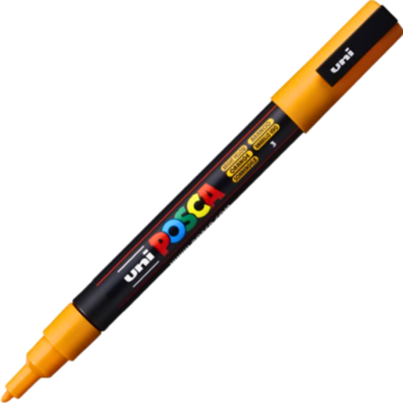 Marker UNI PC-3M 0. 9-1. 3 mm, portocaliu inchis, Posca