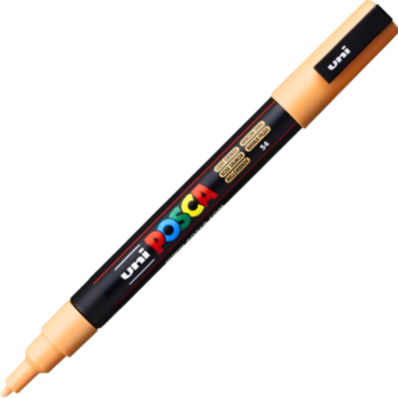 Marker UNI PC-3M 0. 9-1. 3 mm, portocaliu deschis, Posca