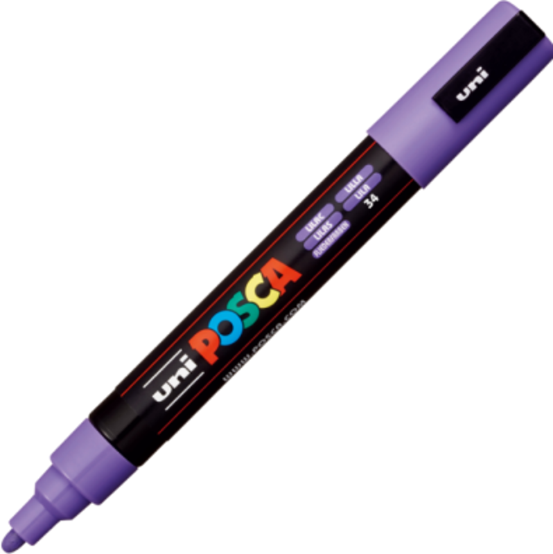 Marker UNI PC-5M 1. 8-2. 5 mm, mov liliac, Posca