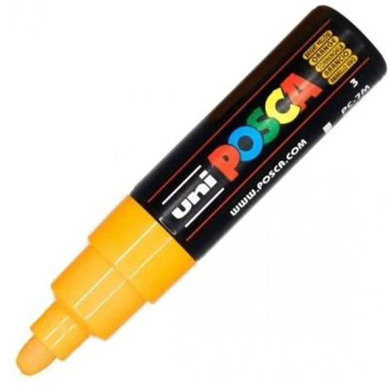 Marker UNI PC-7M 4. 5-5. 5 mm, galben intens, Posca (M1459)