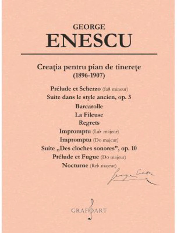 Creatia pentru pian de tinerete - George Enescu