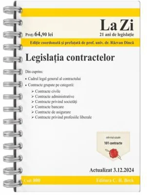 Legislatia contractelor. Actualizat la 3. 12. 2024 - Razvan Dinca