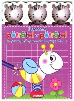 Deseneaza patratel cu patratel. Mov