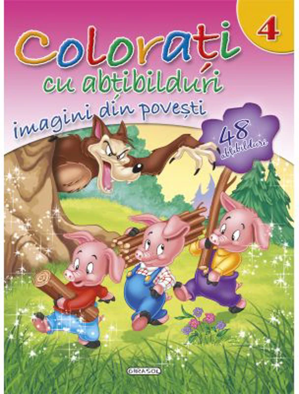 Colorati cu abtibilduri 4 - Imagini din povesti