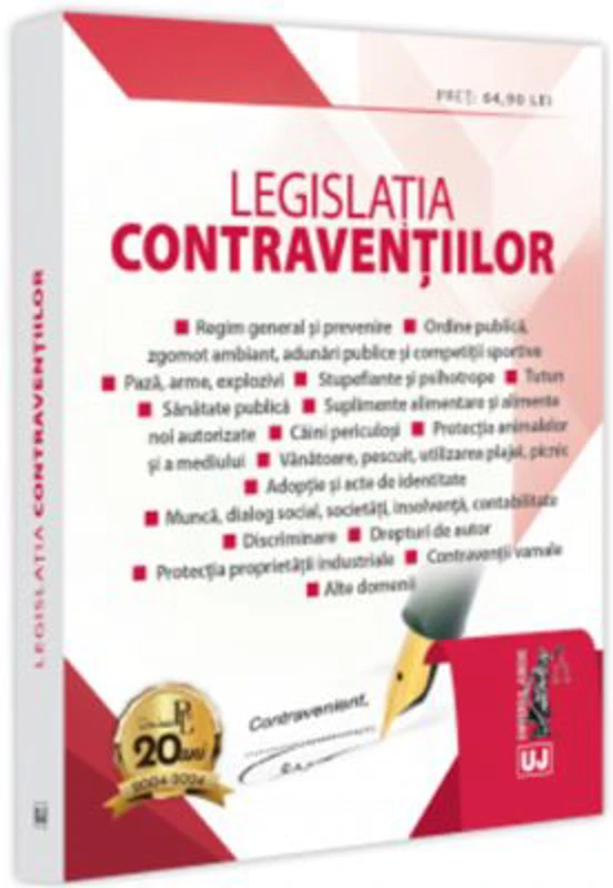 Legislatia contraventiilor. Editie tiparita pe hartie alba