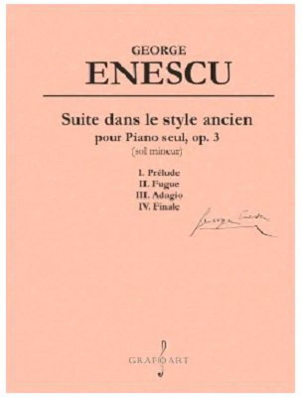 Suite dans le style ancien pour Piano seul, op. 3 (sol mineur)
