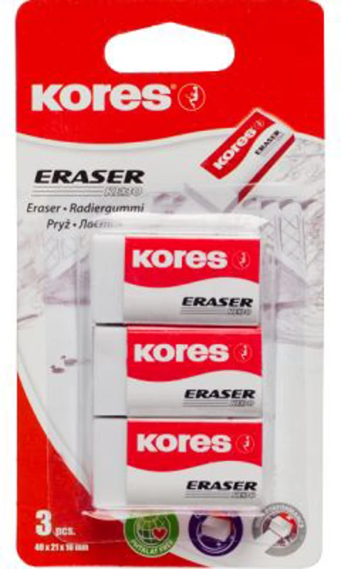 Radiera KE-30, 40x21x10mm, 3 buc/blister (KS40311)