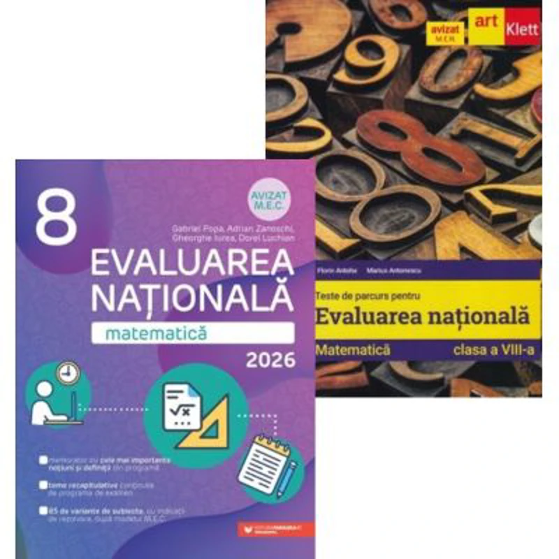 Pachet Evaluarea Nationala 2025 Matematica pentru clasa a 8-a - Gabriel Popa, Florin Antohe