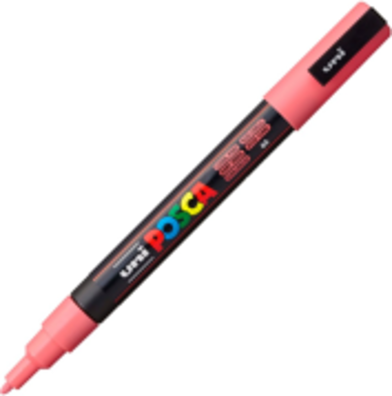 Marker UNI PC-3M 0. 9-1. 3 mm, roz corai, Posca
