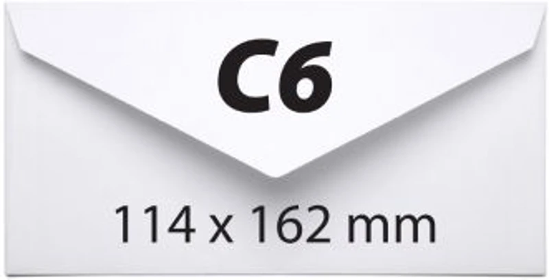 Plic C6, 114 x 162 mm, alb, gumat, clapa V, 70 g/mp, 25 bucati/set