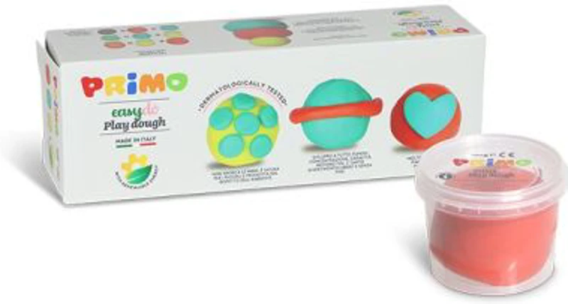 Plastilina Morocolor Primo, 3 culori in recipient plastic, 100g