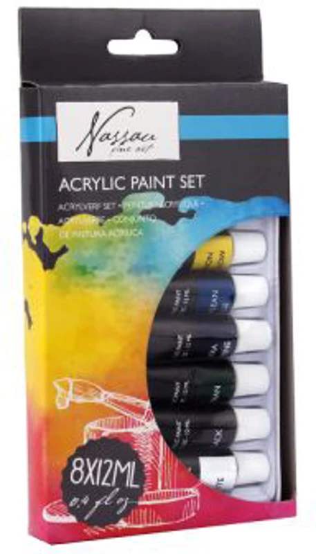 Set 8 tempera acrilica Creative Craft, 8x12 ml