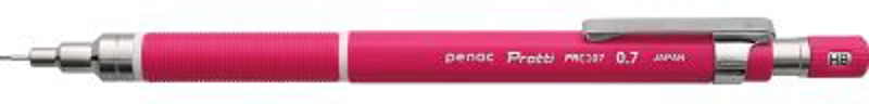 Creion mecanic profesional PENAC Protti PRC-107, 0.7mm, con metalic, varf retractabil, rosu