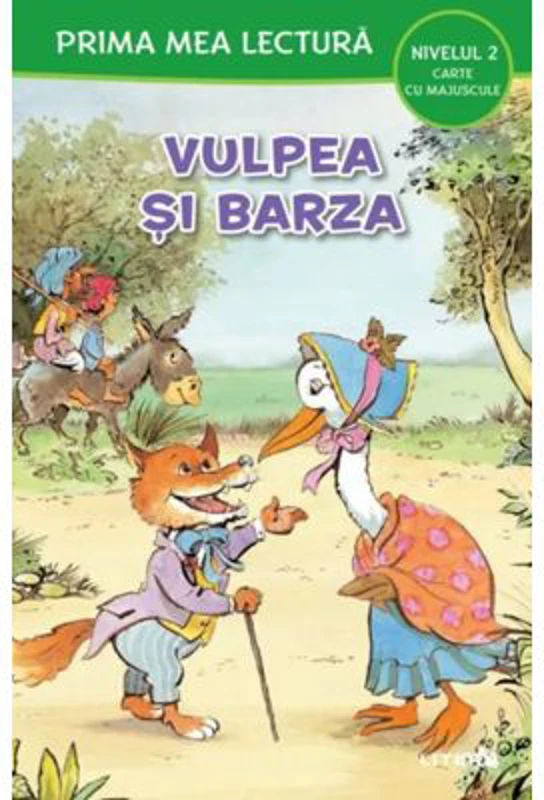 Prima mea lectura. Vulpea si barza. Carte cu majuscule (Nivelul 2)