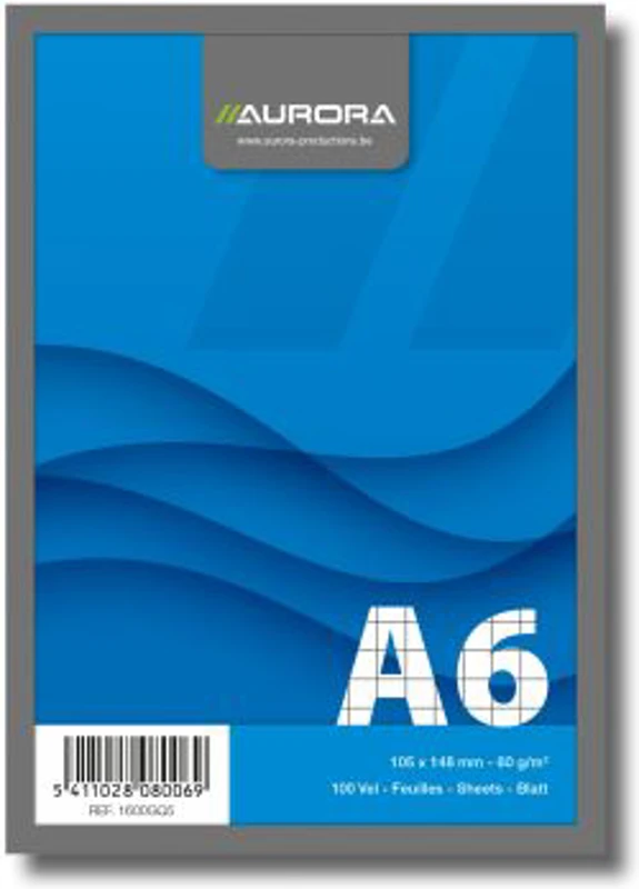 Blocnotes capsat, A6, 100 file - 60gsm, microperforatii, AURORA Office - matematica