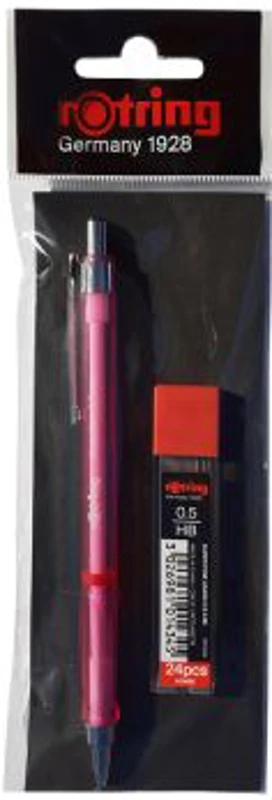 Set creion mecanic Rotring Visuclick 0. 5 mm + etui 24 mine, diverse culori