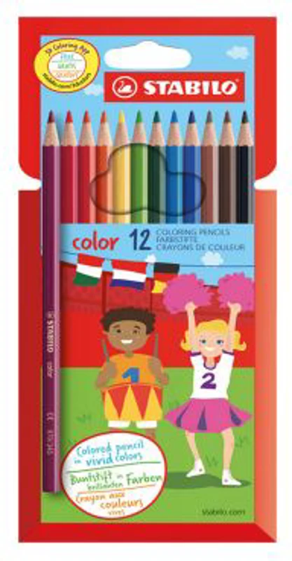 Creioane colorate Stabilo Color, 2. 5 mm, 12 culori/set