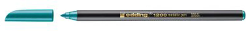 Marker, Edding 1200, tip carioca, grosime varf 1-3 mm, verde metalic