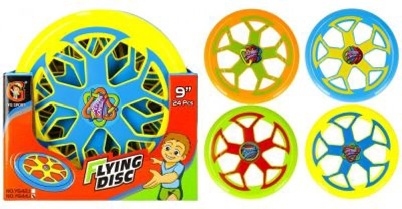 Frisbee - disc zburator, 24cm diametru, cu model, diverse culori, 3+ ani, MegaCreative, 458613
