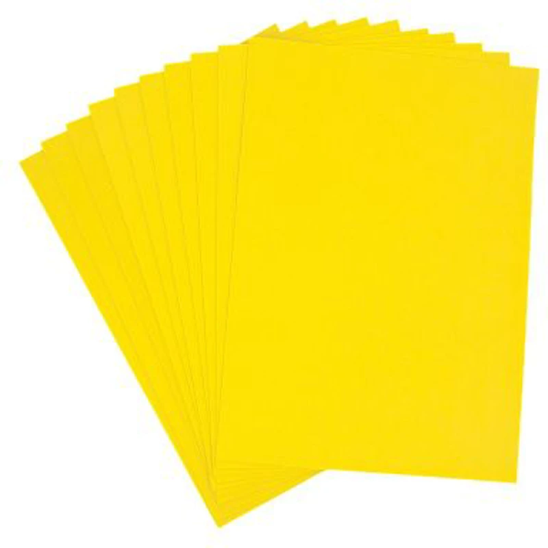 Hartie gumata A4, 1. 3mm, galben, set 10 coli, Colorarte