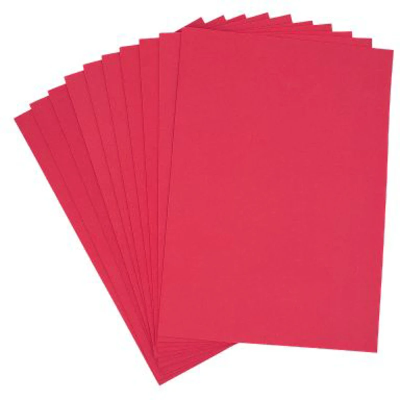 Hartie gumata A4, 1. 3mm, rosu craciun, set 10 coli, Colorarte