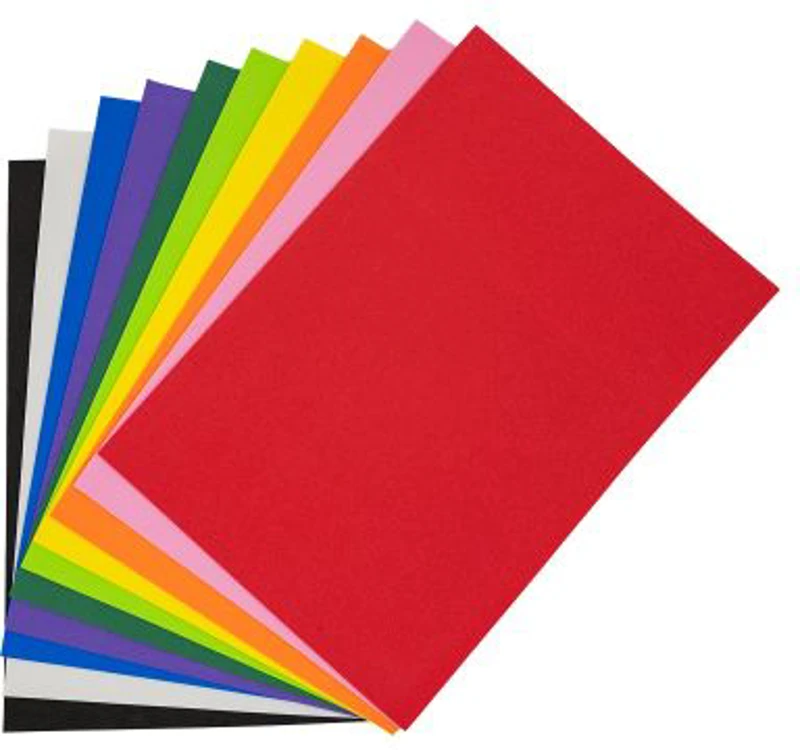Hartie gumata A4, 1. 3mm, set 10 culori, Colorarte