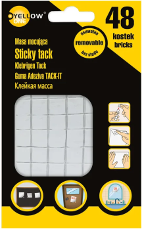 Guma adeziva Grand Yellow-One Sticky Tack, 125-1041, 50g, 48 bucati/set