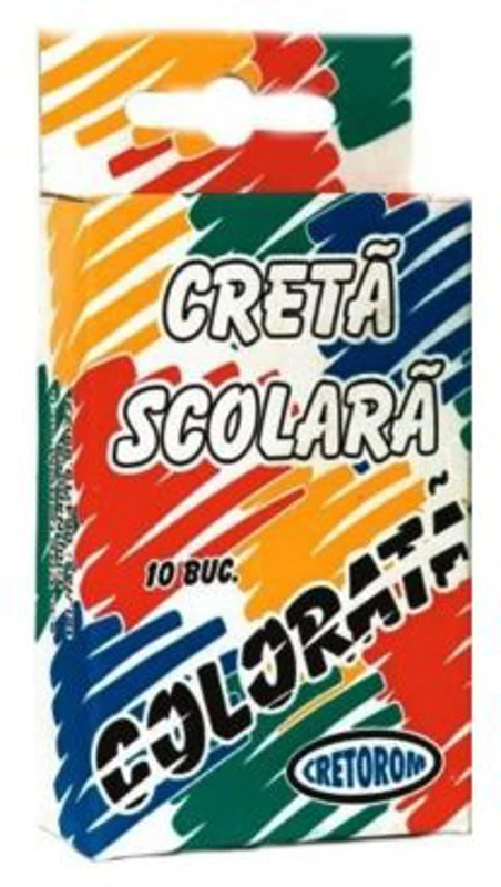 Creta color Cretorom, 5 culori, cutie 10 buc