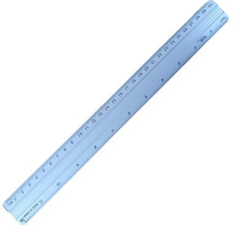 Rigla Office Cover, 30cm, aluminiu