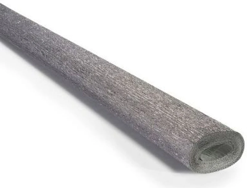 Hartie creponata Colorarte QC-028, argintiu, 50x200cm, solida floristica