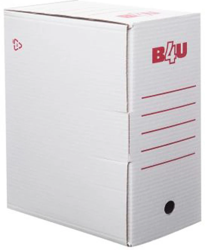 Cutie arhivare B4U 30265410, 20cm, carton, alb