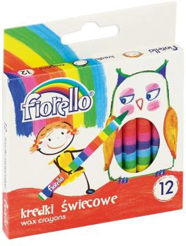 Creioane cerate Fiorello 170-1383, 12 culori, blister carton