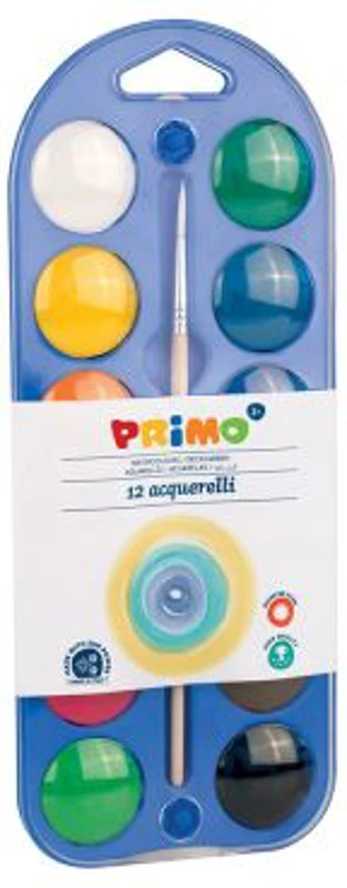 Acuarele Morocolor Primo, diametru pastila 30 mm, 12 culori/cutie
