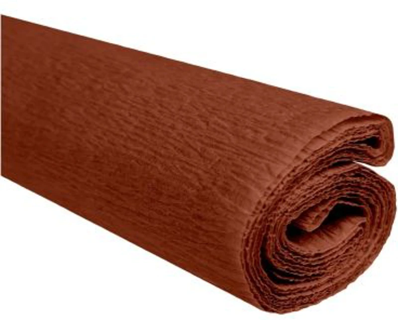 Hartie creponata Colorarte C34, 50x200cm, caramiziu, set 10 role