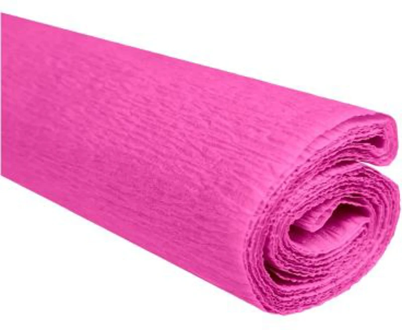 Hartie creponata Colorarte C14, 50x200cm, roz intens, set 10 role