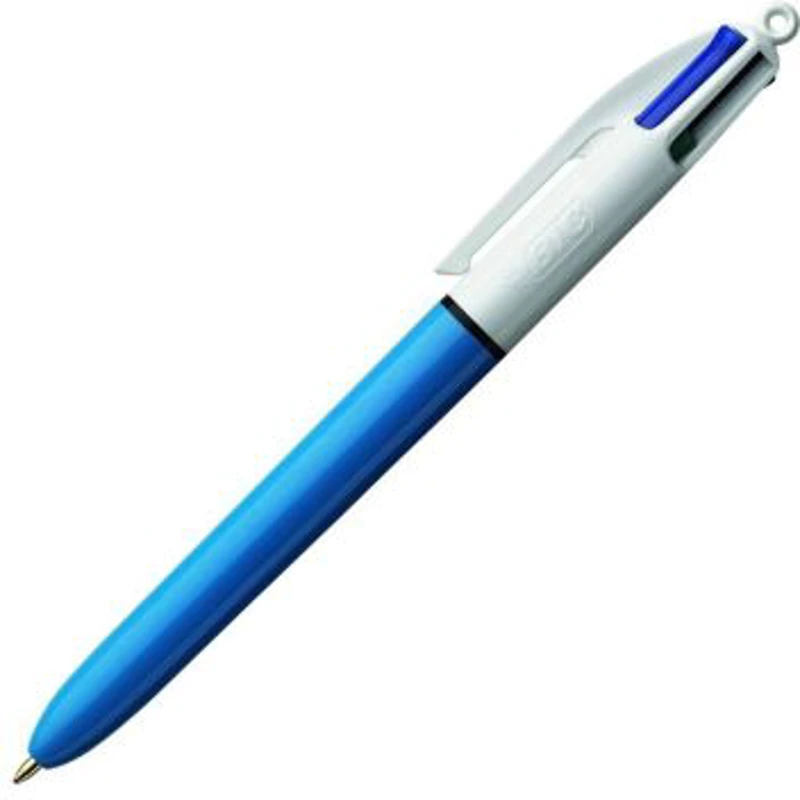 Pix cu bila Bic PRO, 1. 0mm, cu mecanism, 4 culori (negru, albastru, rosu, verde)
