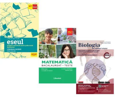 Pachet Bacalaureat 2026. Eseul. Pregatire individuala pentru proba scrisa, Matematica M2 Profil Stiinte ale naturii. Teste si Biologia pe intelesul tu