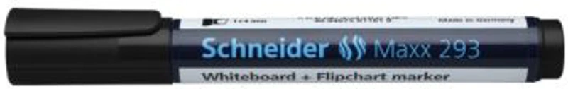 Marker SCHNEIDER Maxx 293, pentru tabla de scris+flipchart, varf tesit 2-5mm - negru