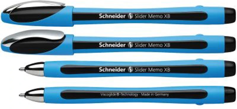 Pix SCHNEIDER Slider Memo XB, rubber grip, accesorii metalice - scriere neagra