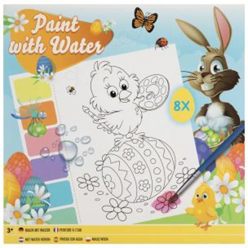 Carte de colorat, Creative Craft, A5, 64 pagini, tematica iepuras de Paste