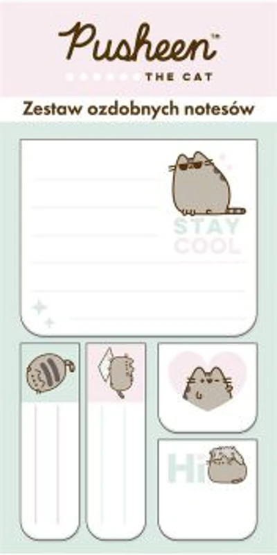 Set notite adezive Majewski, Pusheen, 5 bucati